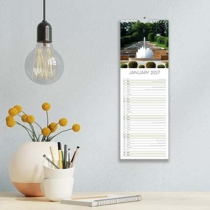 Beautiful Gardens 2027 Premium Slim Wall Calendar lifestyle image