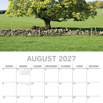 Beauty of Trees 2027 Premium Square Wall Calendar August sample page