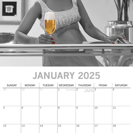 Beer 2025 Square Wall Calendar 16 Months Premium Planner Christmas New Year Gift