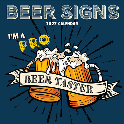 Beer Signs 2027 Premium Square Wall Calendar cover