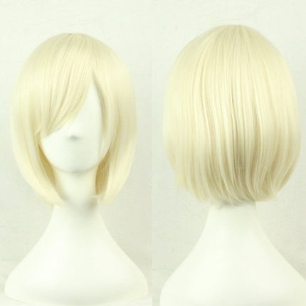 Womens Short 30cm Straight Synthetic BOB Wigs w Side Bangs Cosplay Costume Party - Zmart Australia