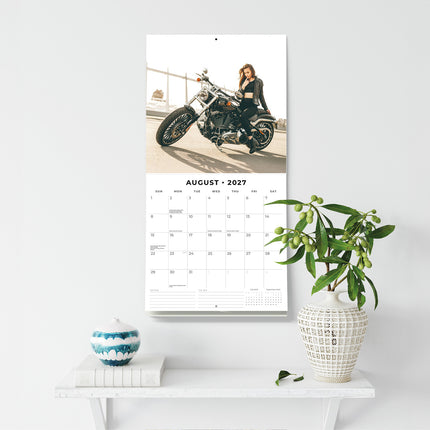 Biker Girls 2027 square wall calendar - wall display