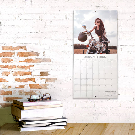 Biker Babes 2027 Premium Square Wall Calendar lifestyle image