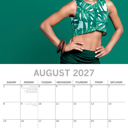 Bitchy Talk 2027 Premium Square Wall Calendar August sample page