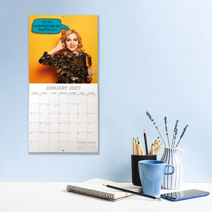 Bitchy Talk 2027 Premium Square Wall Calendar lifestyle image