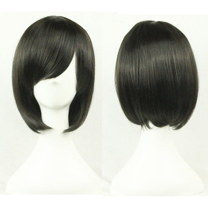 Womens Short 30cm Straight Synthetic BOB Wigs w Side Bangs Cosplay Costume Party - Zmart Australia