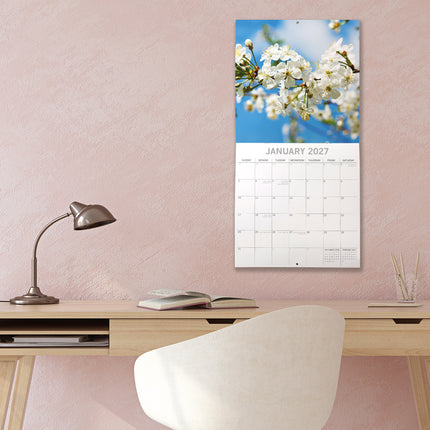 Blossoms 2027 Premium Square Wall Calendar lifestyle image