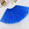 Sequin Tulle Tutu Skirt Ballet Kids Princess Dressup Party Baby Girls Dance Wear - Royal Blue