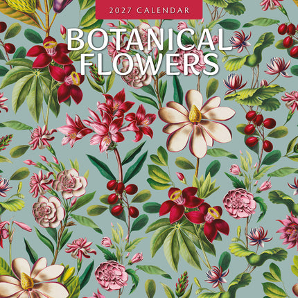Botanical Flowers 2027 square wall calendar - front cover