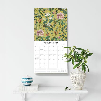 Botanical Flowers 2027 square wall calendar - wall display