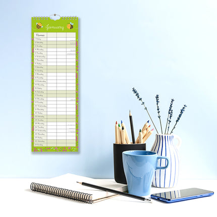 Busy Bee Family Organiser 2027 Premium Slim Wall Calendar lifestyle image
