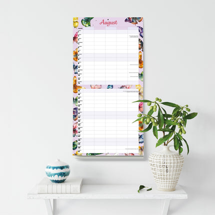 Butterflies Home Organiser 2027 square wall calendar - wall display