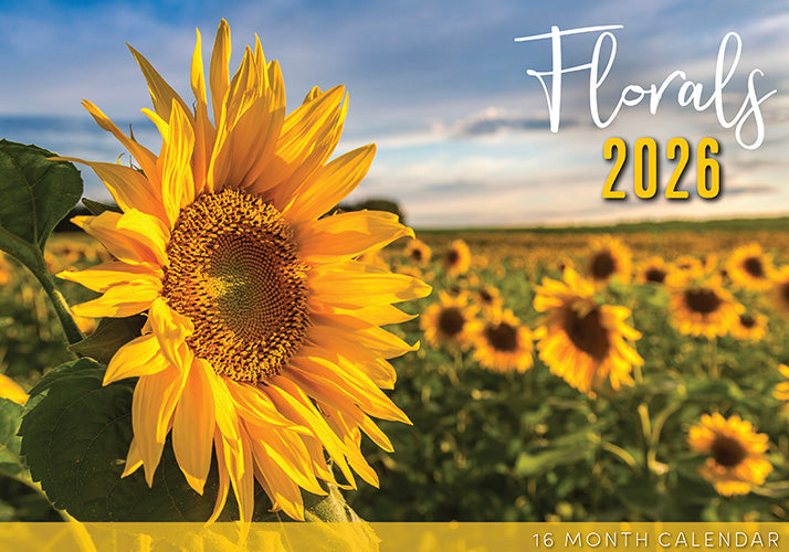 2026 Florals Rectangle Wall Calendar