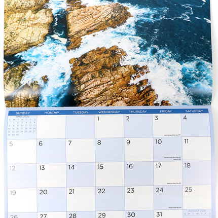 Australia - 2026 Rectangle Wall Calendar 16 Months Hanging Planner New Year Gift