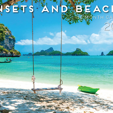 2026 Sunset & Beaches Rectangle Wall Calendar
