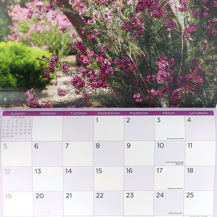 Australian Natives 2026 Rectangle Wall Calendar 16 Months Hanging Flower Planner