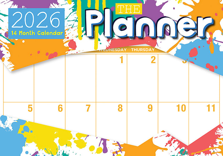 2026 Planner Rectangle Wall Calendar