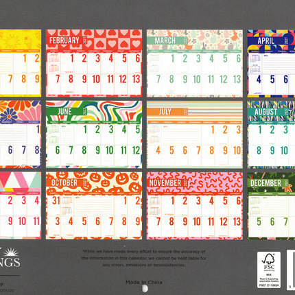 Big Date 2027 Rectangle Large Print Wall Calendar 14 Months Easy Reading Planner