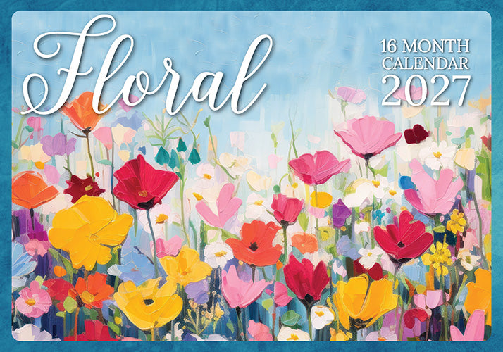 Elegance Floral 2027 Rectangle Wall Calendar