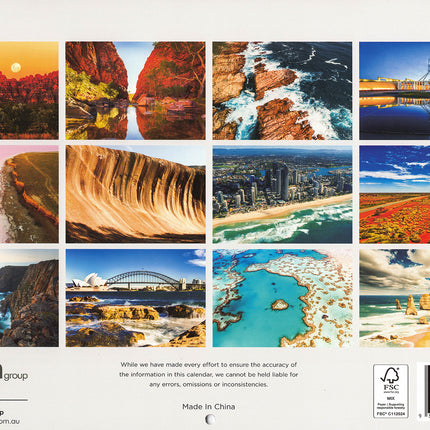 Australia - 2027 Rectangle Wall Calendar 16 Months Scenic Aussie Views Planner