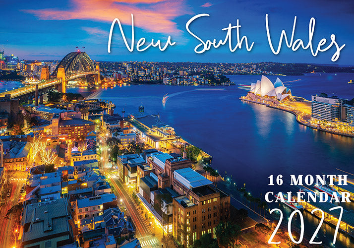 New South Wales 2027 Rectangle Wall Calendar