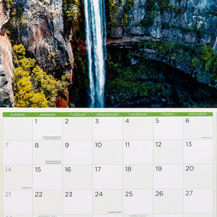 New South Wales - 2027 Australia Rectangle Wall Calendar 16 Months Planner Gift