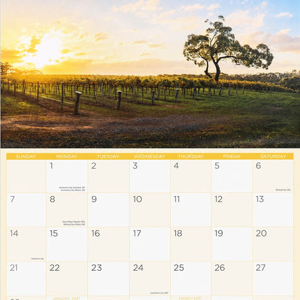 South Australia - 2027 Australia Rectangle Wall Calendar 16 Months Planner Gift
