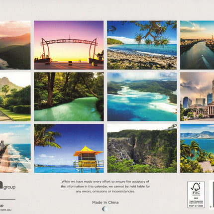 Queensland - 2027 Australia Rectangle Wall Calendar 16 Months New Year Planner