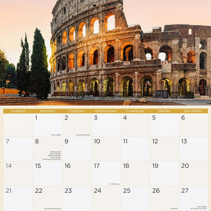 Scenic Views - 2027 Rectangle Wall Calendar 16 Month Landscapes New Year Planner