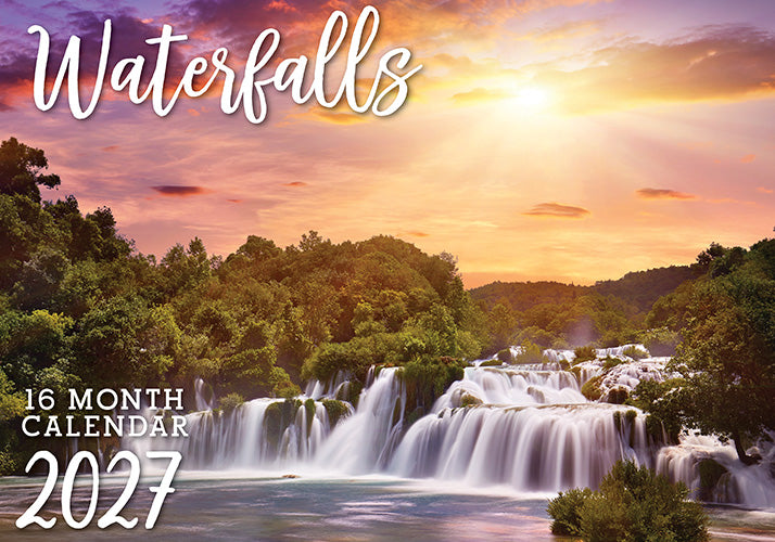 Waterfalls 2027 Rectangle Wall Calendar