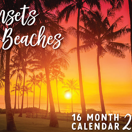 Sunsets & Beaches 2027 Rectangle Wall Calendar