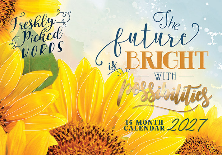 Freshly Picked Words 2027 Rectangle Wall Calendar
