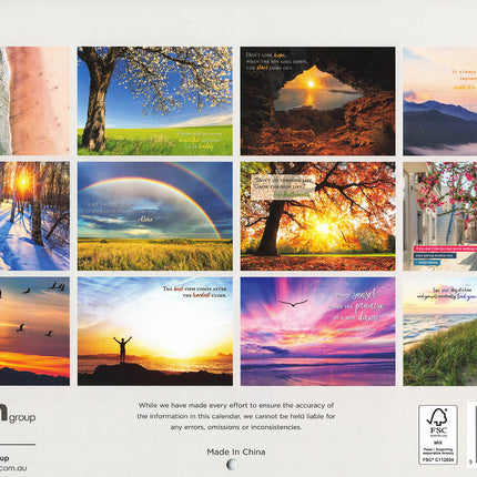 Inspirational - 2027 Rectangle Wall Calendar 16 Months Positive Messages Planner