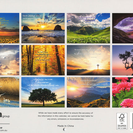Psalms - 2027 Rectangle Wall Calendar 16 Months Faithful Homes New Year Planner