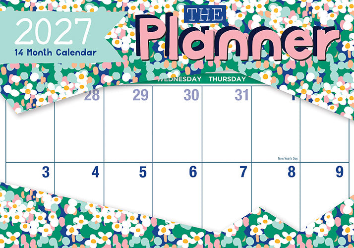 The Planner 2027 Rectangle Wall Calendar