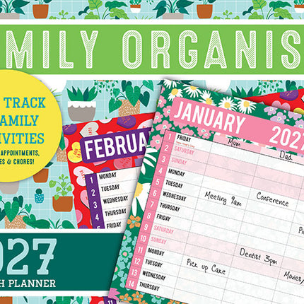 Family Home Organiser 2027 Rectangle Wall Calendar