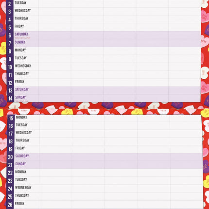 Family Home Organiser - 2027 Rectangle Wall Calendar 14 Months Hanging Planner