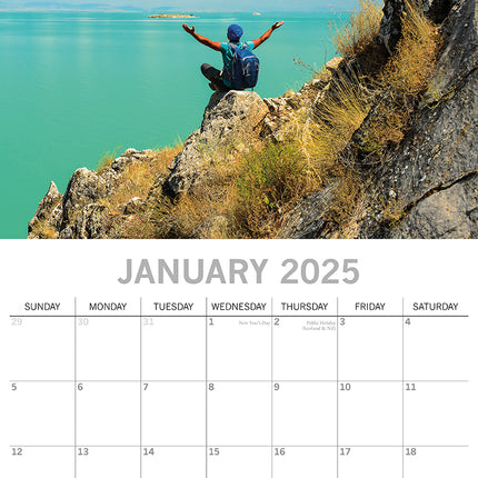 Carpe Diem - 2025 Square Wall Calendar 16 Months New Year Premium Planner Gift