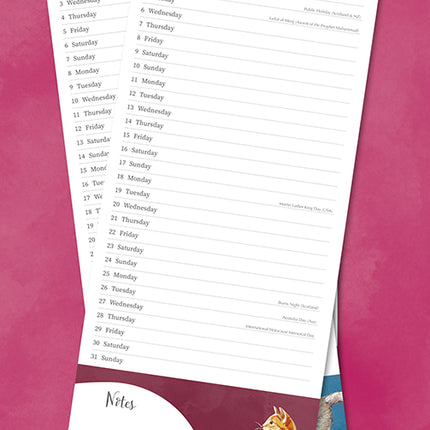 Cat Lovers 2027 Premium Slim Wall Calendar back cover
