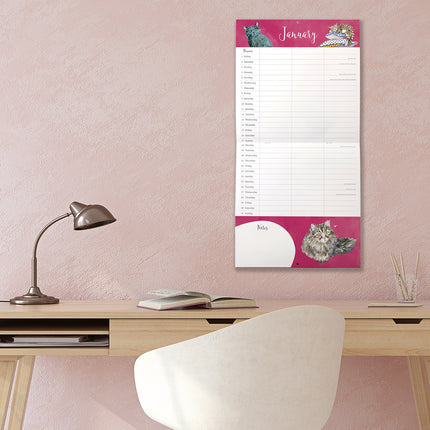Cat Lovers Organiser 2027 Premium Square Wall Calendar lifestyle image