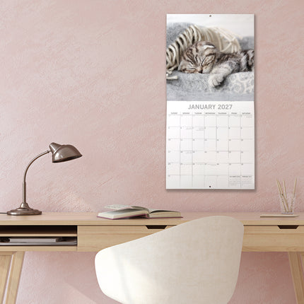 Cat Naps 2027 Square Wall Calendar lifestyle image