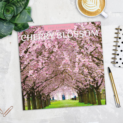 Cherry Blossom 2027 square wall calendar - image detail