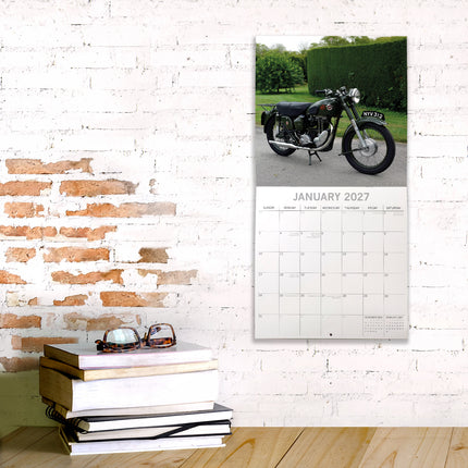 Classic Bikes 2027 Premium Square Wall Calendar lifestyle image