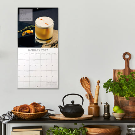 Cocktails 2027 Premium Square Wall Calendar lifestyle image