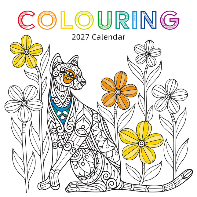 Colouring 2027 Premium Square Wall Calendar cover