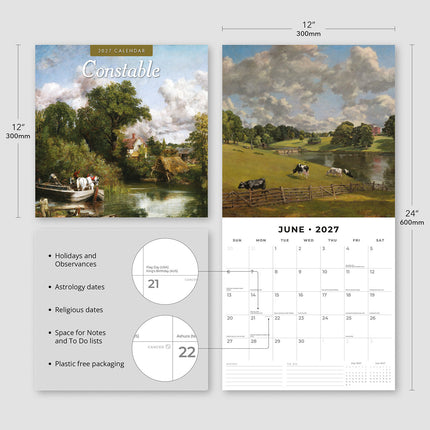 Constable 2027 square wall calendar - product specifications