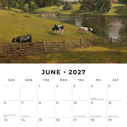 Constable 2027 square wall calendar - monthly calendar spread