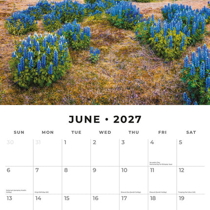 Country Scenes 2027 square wall calendar - monthly calendar spread