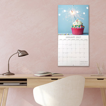Cupcakes 2027 Premium Square Wall Calendar lifestyle image