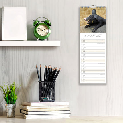 Cute Piggies 2027 Premium Slim Wall Calendar lifestyle image